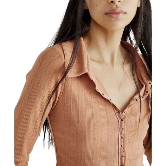 Free People Orange On the Road Cardi - Medium - Picture 2 of 10